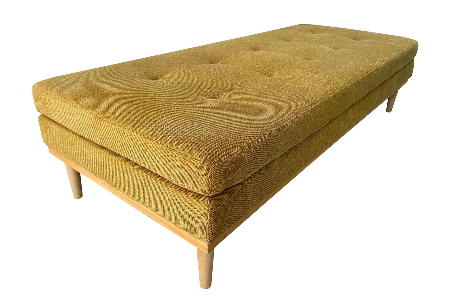 SalesFever Daybed | Mit Kopf- Und Nackenstütze | Strukturstoff | B 180 X T 75 X H 42 Cm | Gelb 8 SalesFever Daybed | Mit Kopf- Und Nackenstütze | Strukturstoff | B 180 X T 75 X H 42 Cm | Gelb – Bild 6