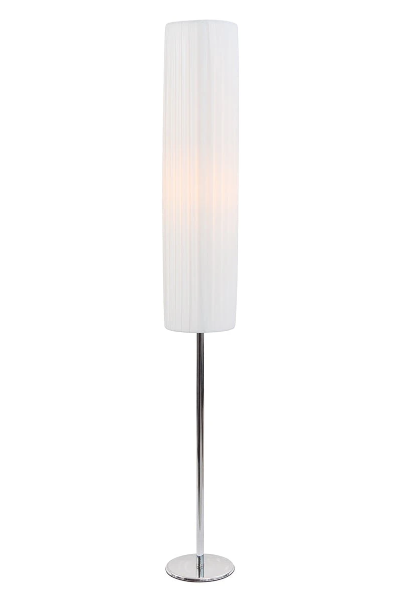 SalesFever Stehleuchte 110 Cm Rund | Plissee Latex-Lampenschirm | Gestell Edelstahl | B 14 X T 14 X H 110 Cm | Weiß 3 SalesFever Stehleuchte 110 Cm Rund | Plissee Latex-Lampenschirm | Gestell Edelstahl | B 14 X T 14 X H 110 Cm | Weiß