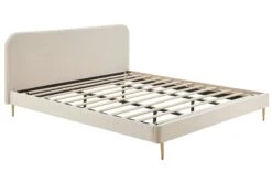 SalesFever Polsterbett | Samt | B 191,5 X T 214,5 X H 91 Cm | Beige