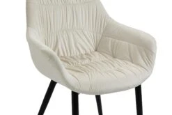 SalesFever Armlehnstuhl | Samt (100% Polyester) | B 63 X T 61 X H 81,5 Cm | Creme -SalesFever 9add90ff 3dd8 47ce b9e1 2499f7b07cf3