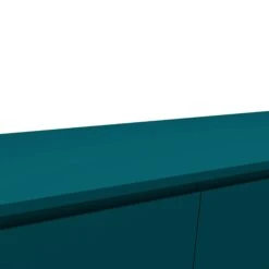 SalesFever Lowboard Aus MDF | 1 Schublade Und 1 Klappfach | Beine Metall Mit Messinglegierung | B 120 X T 40 X H 45 Cm | Blau -SalesFever 9c1de985 c025 4c71 9be2 f512dfa15d28