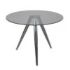 SalesFever Bistro-Esstisch Rund Ø 100 Cm | Tischplatte Glas | Gestell Chrom | B 100 X T 100 X H 75 Cm | Transparent-chromfarben -SalesFever 9ef7e82a bfae 4b8b 9e95 7b1d0b7fdb6b