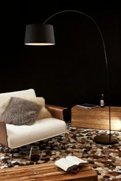 SalesFever Bogenlampe 210 Cm | Ø Lampenschirm 35 Cm | Echter Marmorfuß | B 180 X T 38 X H 210 Cm | Schwarz -SalesFever 9f0fdafd 2fd6 4e4b a66e 26a0f21aef2f