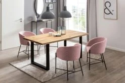 SalesFever Esszimmerstuhl | Bezug Strukturstoff | Gestell Metall Schwarz Matt | B 57 X T 46 X H 77 Cm | Rose 14 SalesFever Esszimmerstuhl | Bezug Strukturstoff | Gestell Metall Schwarz Matt | B 57 X T 46 X H 77 Cm | Rose -SalesFever a107eff8 066a 4479 bf64 27d02909a836