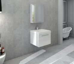 SalesFever Badezimmer Set 90 Cm | 4-tlg. Hochglanz | Inkl. Waschtisch Mit Mineralgussbecken | B 341 X T 46,5 X H 75 Cm | Weiß 13 SalesFever Badezimmer Set 90 Cm | 4-tlg. Hochglanz | Inkl. Waschtisch Mit Mineralgussbecken | B 341 X T 46,5 X H 75 Cm | Weiß -SalesFever a181b3e6 26c1 4f66 9ee6 4e66279885dc