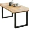 SalesFever Esstisch Baumkante | 240 X 100 Cm | Tischplatte Eichenholz Massiv | Gestell Metall Schwarz | B 240 X T 100 X H 75 Cm | Natur -SalesFever a55db6e1 28f1 46ad ad85 f27acaa431e0 6