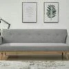SalesFever Schlafsofa 3-Sitzer | Klappfunktion | Bezug Strukturstoff Fein | Beine Holz | B 212 X T 85 X H 79 Cm | Hellgrau -SalesFever a811e0d0 848b 437b ba55 b8807064aebb 1