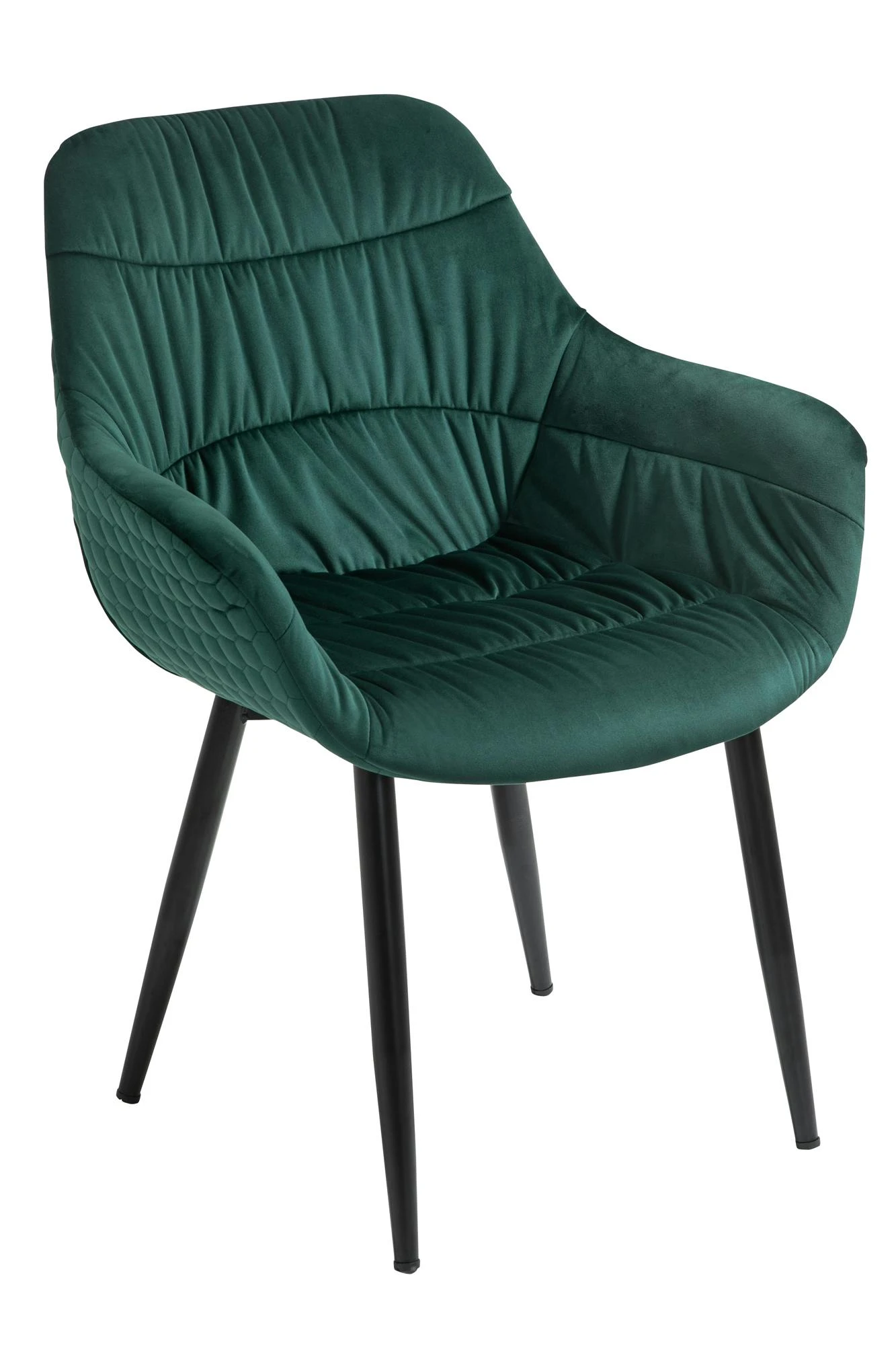 SalesFever Armlehnstuhl | Samt (100% Polyester) | B 63 X T 61 X H 81,5 Cm | Tannengrün 3 SalesFever Armlehnstuhl | Samt (100% Polyester) | B 63 X T 61 X H 81,5 Cm | Tannengrün