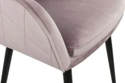 SalesFever Esszimmerstuhl | Stoffbezug In Samt-Optik | Höhenverstellbares Metallgestell | Diamantsteppung | B 61 X T 60 X H 85 Cm | Rose – Schwarz -SalesFever a95a8744 d291 45d5 a3f4 63145dd1bb9a