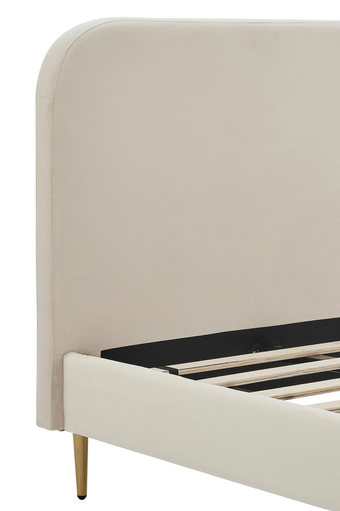 SalesFever Polsterbett | Samt | B 101,5 X T 214,5 X H 91 Cm | Beige 8 SalesFever Polsterbett | Samt | B 101,5 X T 214,5 X H 91 Cm | Beige – Bild 6