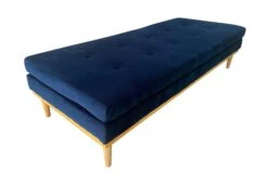 SalesFever Daybed | Mit Kopf- Und Nackenstütze | Samt | B 180 X T 75 X H 42 Cm | Blau -SalesFever ab6595de 53ae 4d37 b49b 56e2ec676958