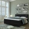 SalesFever Boxspringbett 200 Cm | LED-Beleuchtung | Kunstleder Schwarz | Inkl. Bonellfederkern-Matratze Und Topper | B 200 X T 208 X H 110 Cm 2 SalesFever Boxspringbett 200 Cm | LED-Beleuchtung | Kunstleder Schwarz | Inkl. Bonellfederkern-Matratze Und Topper | B 200 X T 208 X H 110 Cm -SalesFever ac007b38 c9c1 4666 9bad ad22d1ca5fa5 2