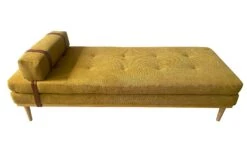SalesFever Daybed | Mit Kopf- Und Nackenstütze | Strukturstoff | B 180 X T 75 X H 42 Cm | Gelb