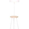 SalesFever Stehleuchte | Mit Holztablett | Stoff | B 47,5 X T 37,5 X H 152 Cm | Natur -SalesFever b110d4d3 0d35 443f 8086 1c94ee16a482 5