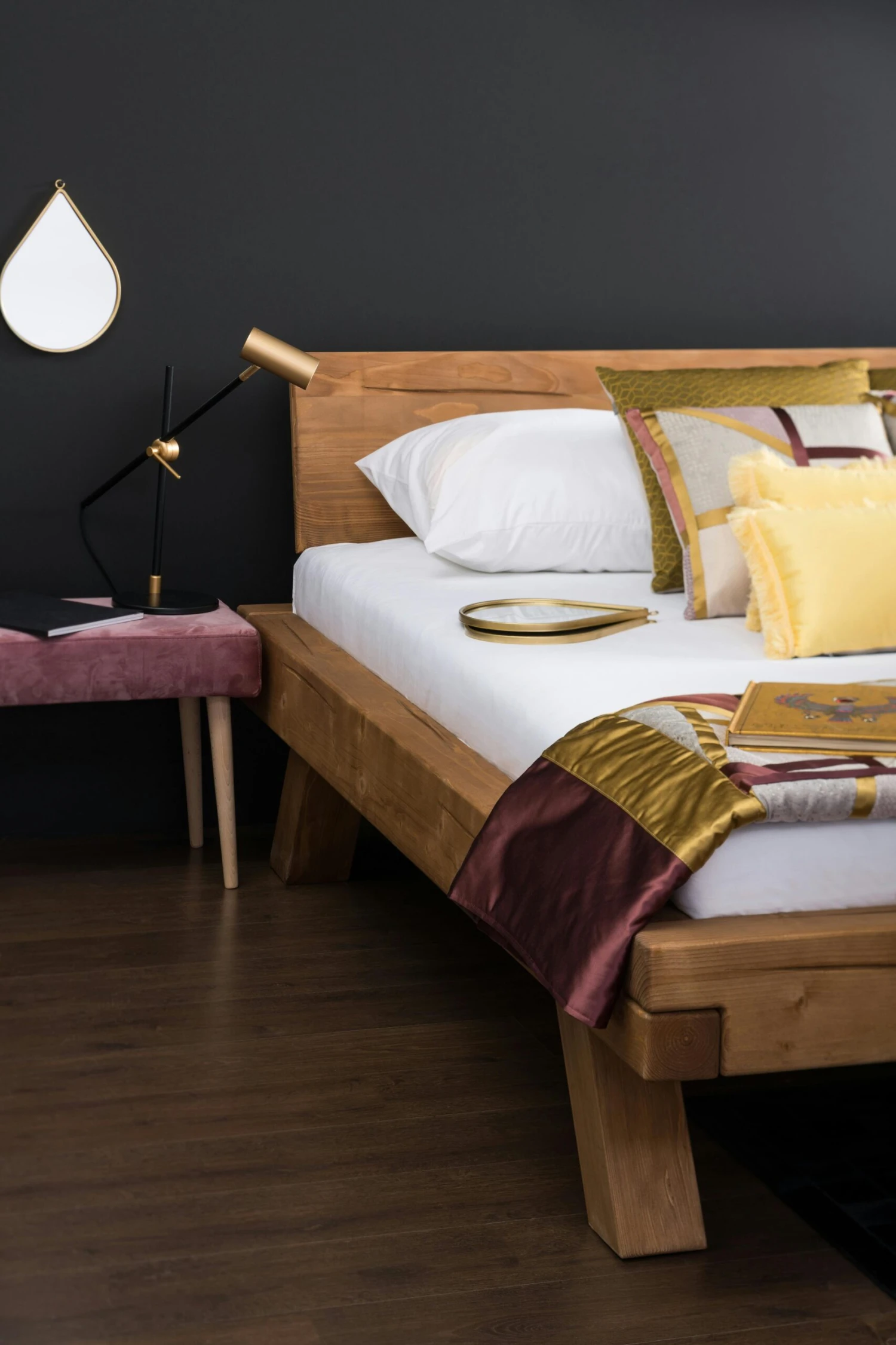 SalesFever Balkenbett 180 X 200 Cm | Fichte-Holz | Massivholz | Schräge Beine | B 198 X T 218 X H 90 Cm | Natur 8 SalesFever Balkenbett 180 X 200 Cm | Fichte-Holz | Massivholz | Schräge Beine | B 198 X T 218 X H 90 Cm | Natur – Bild 6