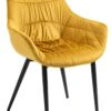 SalesFever Armlehnstuhl | Samt (100% Polyester) | B 63 X T 61 X H 81,5 Cm | Senfgelb 2 SalesFever Armlehnstuhl | Samt (100% Polyester) | B 63 X T 61 X H 81,5 Cm | Senfgelb -SalesFever b70f26e6 8064 49c4 9d6a 76bdd1ae55c2 2