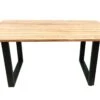 SalesFever Esstisch 180 X 90 Cm | Tischplatte Aus Teak Mit Baumkante | Gestell Metall Schwarz | B 180 X T 90 X H 75 Cm | Natur -SalesFever b81831e7 a095 4faa 84ef 4149f45e2792