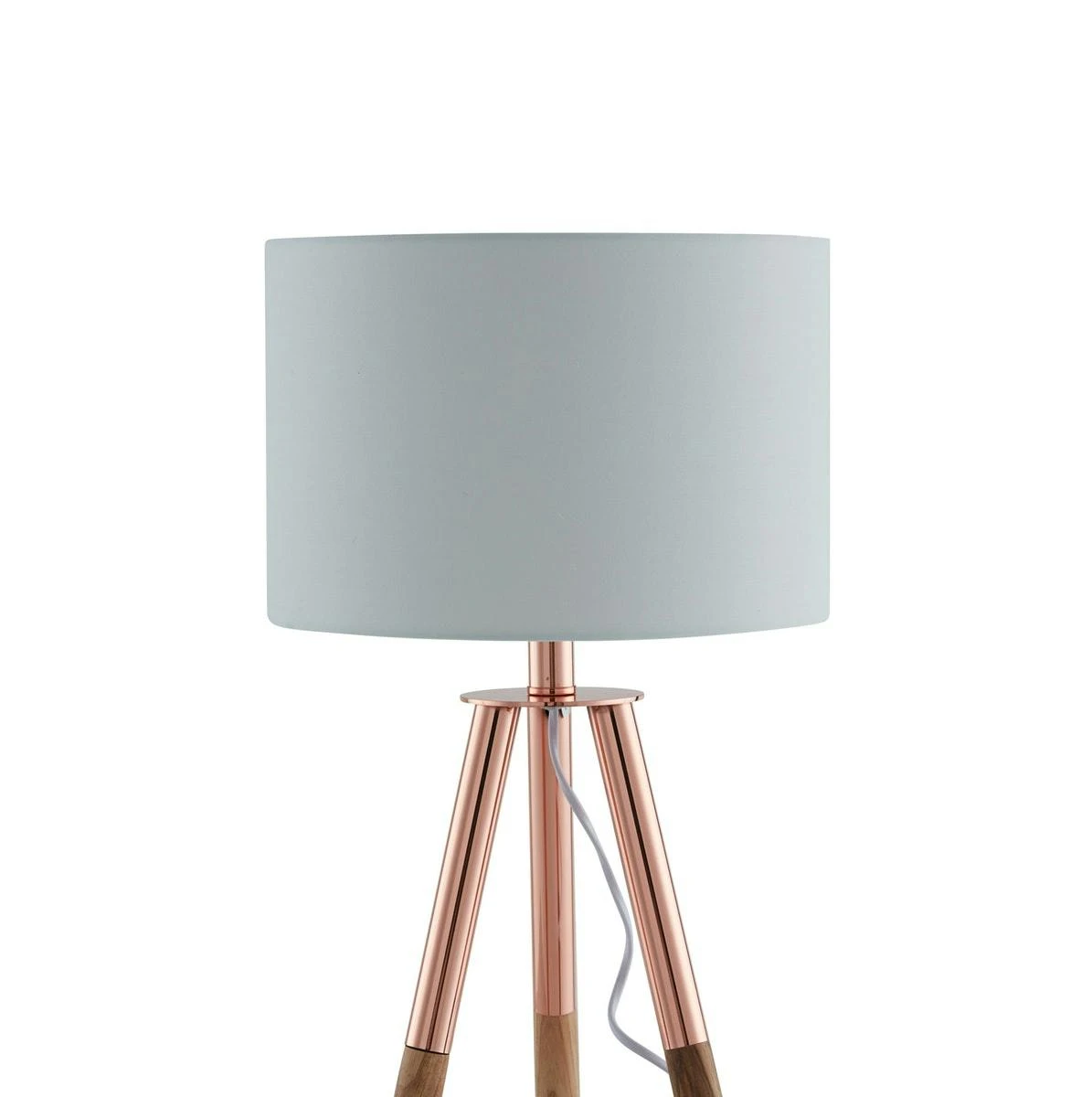 SalesFever Tischleuchte Dreibeiniges Stativ | Textil-Lampenschirm | Gestell Eichenholz | B 30 X T 30 X H 55 Cm | Kupfer 8 SalesFever Tischleuchte Dreibeiniges Stativ | Textil-Lampenschirm | Gestell Eichenholz | B 30 X T 30 X H 55 Cm | Kupfer – Bild 6
