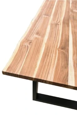 SalesFever Esstisch 180 X 90 Cm | Tischplatte Aus Teak Mit Baumkante | Gestell Metall Schwarz | B 180 X T 90 X H 75 Cm | Natur -SalesFever c0d2cc56 8703 46f1 957c 86a8e496b4e9