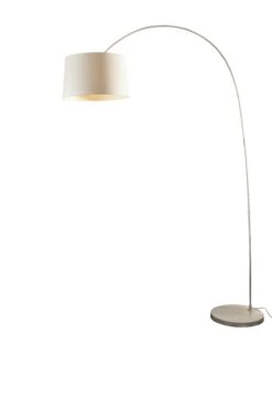SalesFever Bogenlampe 205 Cm | Ø Lampenschirm 40 Cm | Echter Marmorfuß | B 135 X T 36 X H 205 Cm | Weiß -SalesFever c1285478 8f09 4705 8d0a 5720429020e4
