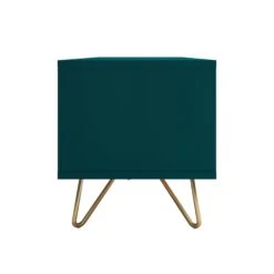 SalesFever Lowboard Aus MDF | 1 Schublade Und 1 Klappfach | Beine Metall Mit Messinglegierung | B 120 X T 40 X H 45 Cm | Blau -SalesFever c816fe9e f160 4e4b a211 aaf4c248d381