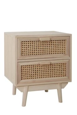 SalesFever Kommode Mit Rattan Front | 2 Türen | Korpus MDF | Beine Paulownie Holz | B 67 X T 36 X H 65 Cm | Natur -SalesFever cce1d9cd 8c6f 45b2 ba76 785e4bf8bf1c 1