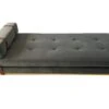 SalesFever Daybed | Mit Kopf- Und Nackenstütze | Samt | B 180 X T 75 X H 42 Cm | Grau