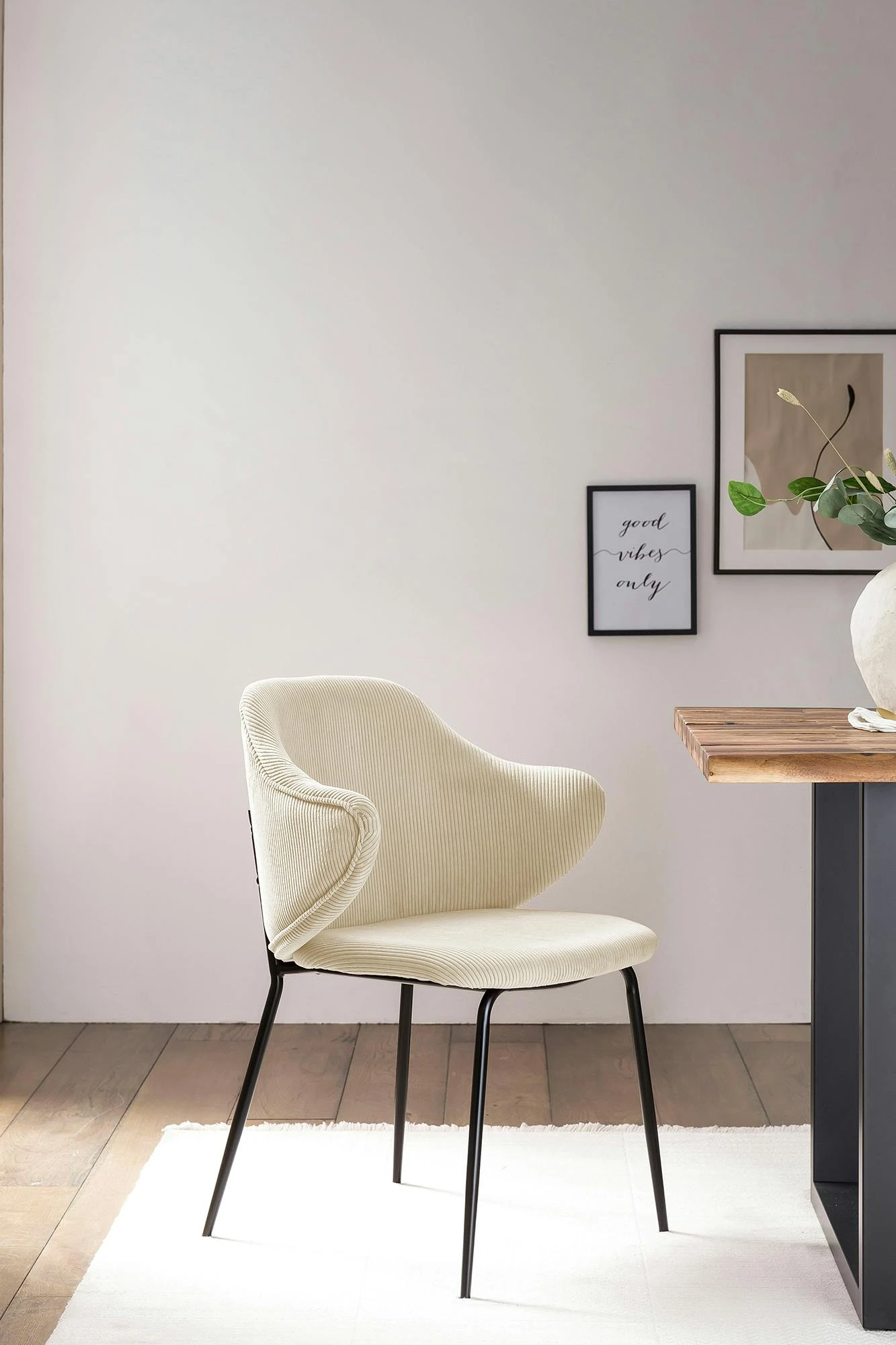 SalesFever Armlehnstuhl | 2er Set | Texturstoff | B 54 X T 55 X H 83 Cm | Beige 9 SalesFever Armlehnstuhl | 2er Set | Texturstoff | B 54 X T 55 X H 83 Cm | Beige – Bild 7