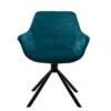 SalesFever Armlehnstuhl Mit Steppung | 360 Grad Drehfunktion | Bezug Samt | Gestell Metall | B 64 X T 63 X H 82 Cm | Türkis – Schwarz 2 SalesFever Armlehnstuhl Mit Steppung | 360 Grad Drehfunktion | Bezug Samt | Gestell Metall | B 64 X T 63 X H 82 Cm | Türkis – Schwarz -SalesFever d61be0a9 7c07 42b9 922e 40a910ac65ac 3
