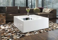 SalesFever Couchtisch Quadratisch | Hochglanz Lackiert | MDF-Holz | B 90 X T 90 X H 40 Cm | Weiß -SalesFever d6adc420 8941 4882 9fe4 58cc56593a63