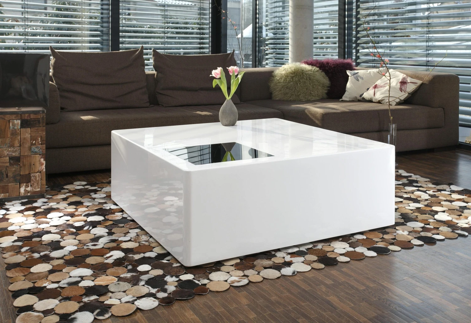 SalesFever Couchtisch Quadratisch | Zwei Schubladen | MDF-Holz | B 100 X T 100 X H 36 Cm | Schwarz 7 SalesFever Couchtisch Quadratisch | Zwei Schubladen | MDF-Holz | B 100 X T 100 X H 36 Cm | Schwarz – Bild 5