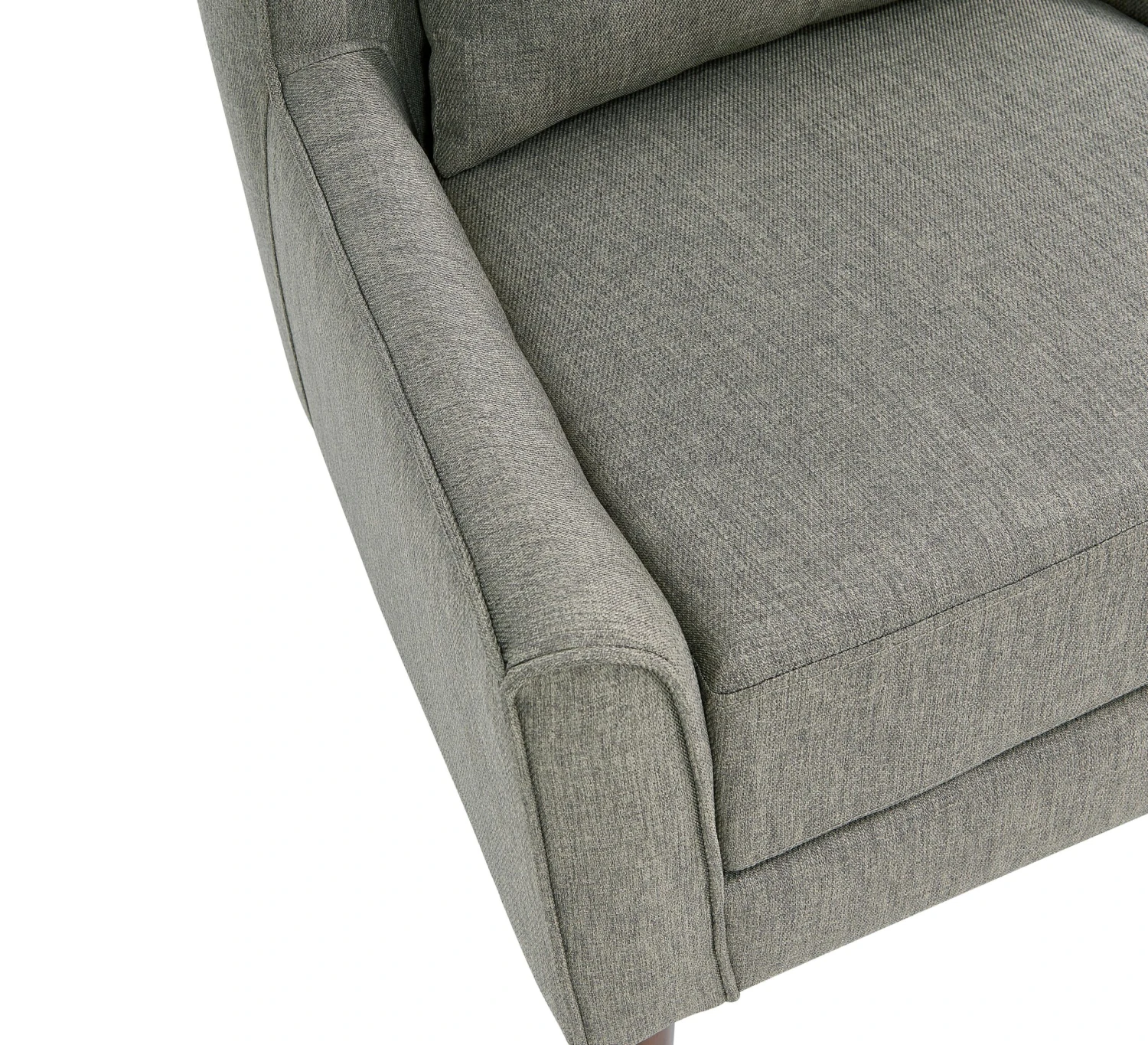 SalesFever Polstersessel Mit Armlehnen | Bezug Stoff | Beine Eichenholz | Knopfheftung | B 78 X T 82 X H 89 Cm | Dunkelgrau 8 SalesFever Polstersessel Mit Armlehnen | Bezug Stoff | Beine Eichenholz | Knopfheftung | B 78 X T 82 X H 89 Cm | Dunkelgrau – Bild 6