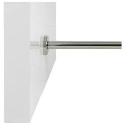 SalesFever Bartisch Mit Querstrebe | 130 X 60 Cm | MDF | B 130 X T 60 X H 105 Cm | Weiß Hochglanz