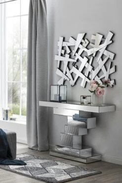 SalesFever Konsolentisch Aus MDF Mit Spiegelglas | B 119 X T 33 X H 80 Cm | Komplett Verspiegelt -SalesFever e0e39d2c 206f 4486 8bed 164f411e2475