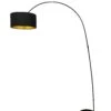 SalesFever Bogenlampe | 1-flammig | Lampenschirm Stoff | Gestell Metall | B 135 X T 38 X H 201 Cm | Schwarz-Goldfarben -SalesFever e3777c13 a86a 47b3 bdd8 da5c47b97ece 5