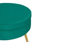 SalesFever Sitzpouf | Rund | Bezug Samt-Stoff Grün | Gestell Metall Goldfarben | B 52 X T 52 X H 41 Cm -SalesFever e5655439 ff62 425f bfa9 6eca30e2f516