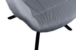 SalesFever Armlehnstuhl Mit Steppung | 360 Grad Drehfunktion | Bezug Samt | Gestell Metall | B 64 X T 63 X H 82 Cm | Hellgrau – Schwarz -SalesFever e6c18fbb 9070 49b3 88d9 457144e06e82