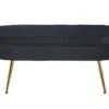 SalesFever Sitzpouf | Oval | Bezug Samt-Stoff Schwarz | Gestell Metall Goldfarben | B 99 X T 44 X H 40 Cm -SalesFever e90f0d7b 506b 417f b031 b4e26911096c 4
