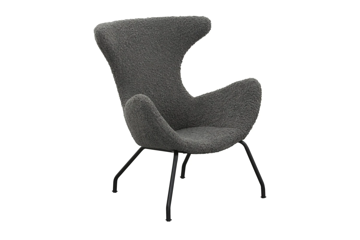 SalesFever Relaxsessel | Bezug Teddyfell | Gestell Metall Schwarz | B 77 X T 62 X H 95 Cm | Weiß 4 SalesFever Relaxsessel | Bezug Teddyfell | Gestell Metall Schwarz | B 77 X T 62 X H 95 Cm | Weiß – Bild 2