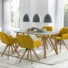 SalesFever Essgruppe 5-tlg. | 180 X 90 Cm | Tischplatte Grau + Gestell Eiche | 4x Stuhl Textil Gelb + Beine Eiche 2 SalesFever Essgruppe 5-tlg. | 180 X 90 Cm | Tischplatte Grau + Gestell Eiche | 4x Stuhl Textil Gelb + Beine Eiche -SalesFever ed9ac681 2735 4c53 9cf1 2011753bf83b 1