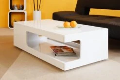 SalesFever Couchtisch | Offenes Fach Mit Ablagemöglichkeit | B 120 X T 60 X H 35 Cm | Weiß Hochglanz -SalesFever f288d4fd c4f3 4781 8b22 7436913390e2