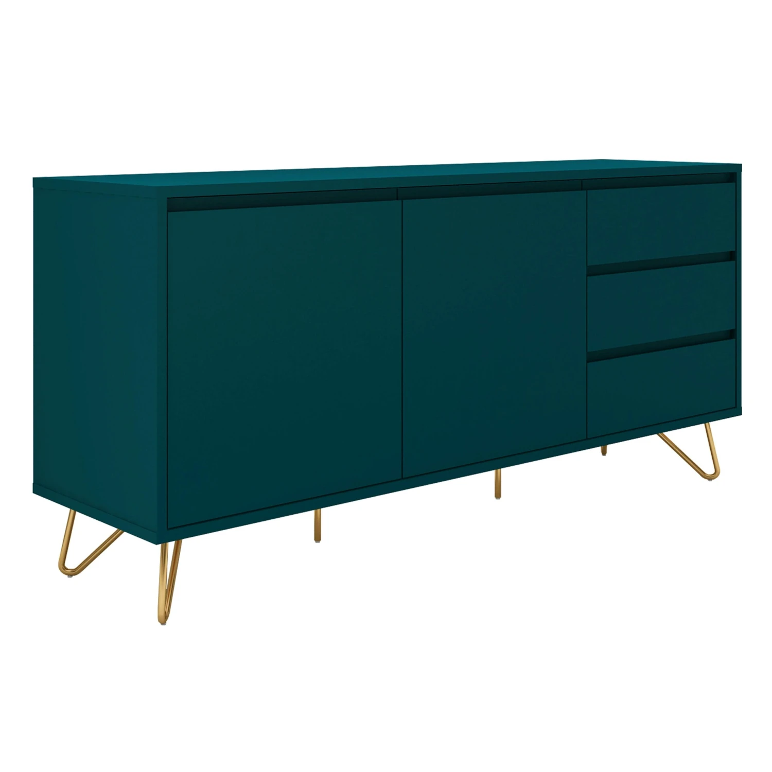 SalesFever Sideboard Mit 1 Tür, 3 Schubladen | MDF | Füße Metall | B 118 X T 40 X H 76 Cm | Grau-walnuss 7 SalesFever Sideboard Mit 1 Tür, 3 Schubladen | MDF | Füße Metall | B 118 X T 40 X H 76 Cm | Grau-walnuss – Bild 5