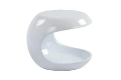 SalesFever Couchtisch Oval | Hochglanz Lackiert | Fiberglas | Mit Ablagefach | B 111,5 X T 52 X H 34 Cm | Weiß -SalesFever f622d6f6 eb41 40cf 9ad7 6da36759bb0e 2