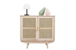 SalesFever Kommode Mit Rattan Front | 2 Türen | Korpus MDF | Beine Paulownie Holz | B 67 X T 36 X H 65 Cm | Natur -SalesFever fd3d6f1a 5589 4f98 a0a8 c15b3ade8681
